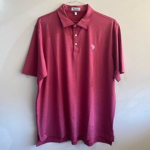 Peter Millar x Boot Ranch SS Polo, B+Mens Golf Shirt, Burgundy, XL